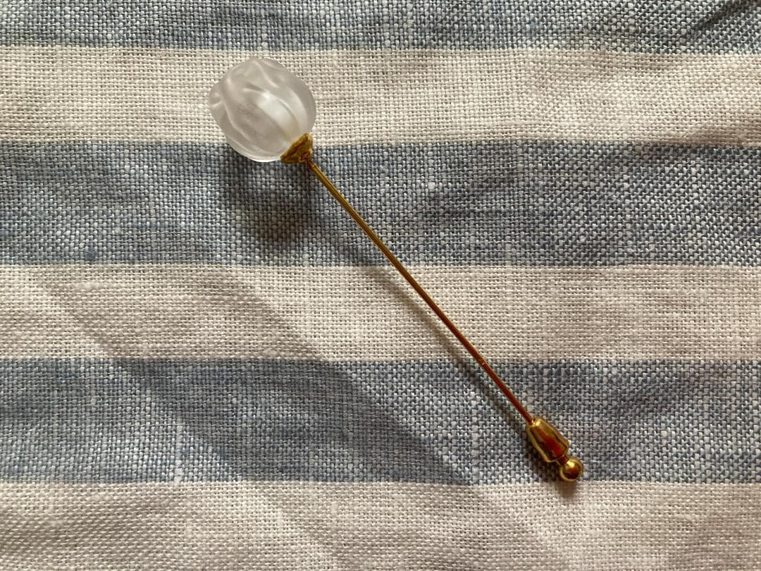 【LALIQUE】ミュゲ　すずらん　ピンブローチ