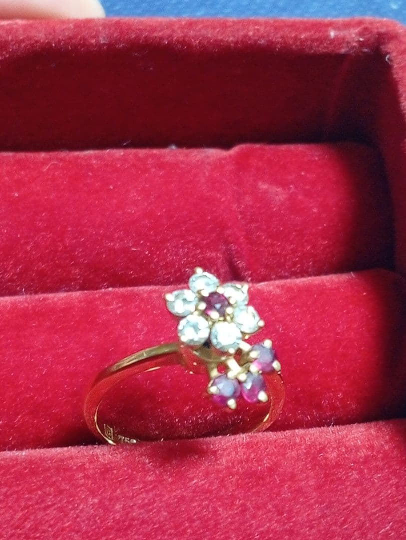 ぴーこ様訳あり❣️！❁ウォルサムスウィング花モチーフ リング