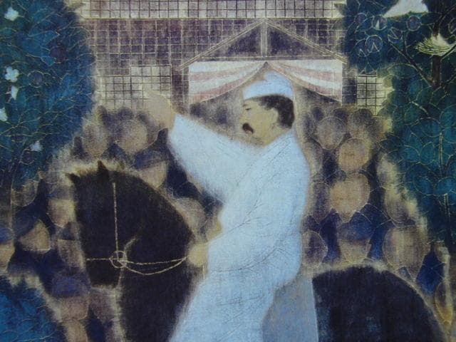 平山郁夫、【日本美術院血脉図】、希少画集画より、状態良好、新品高級額装付