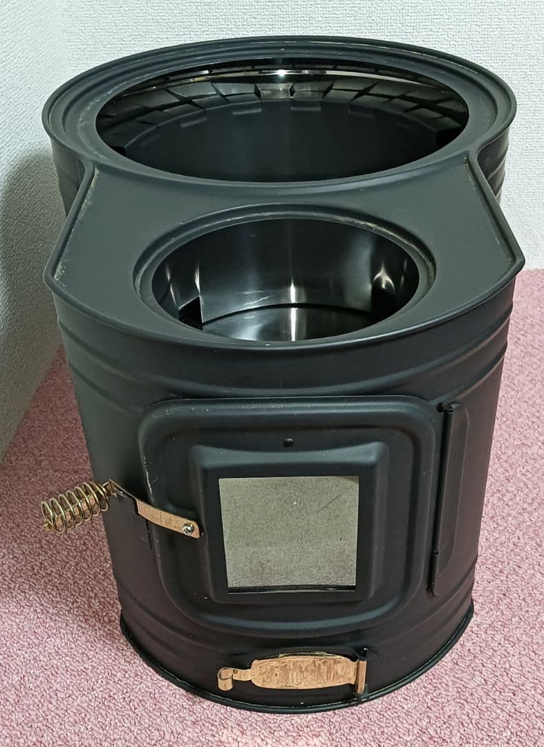 ホンマ製作所 窓付時計型ストーブ ASW-60B ステンレス製 黒耐熱 未使用品