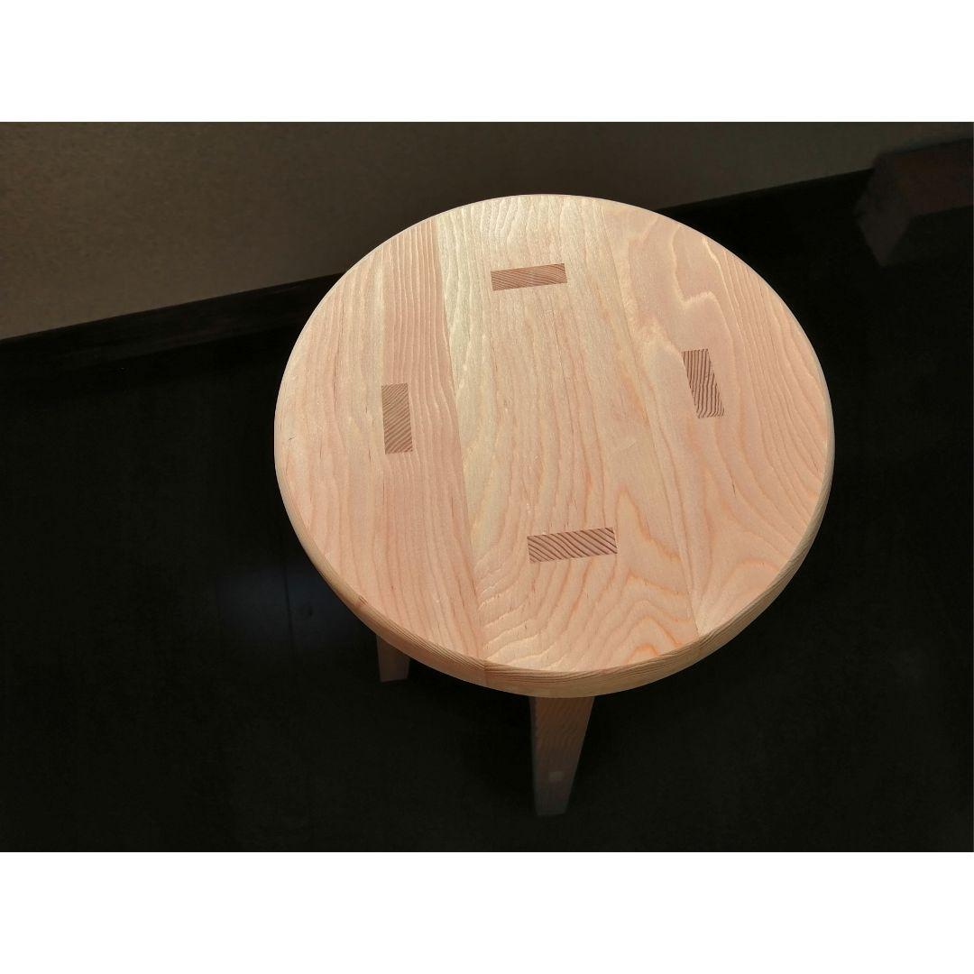 木製スツール　座面幅30cm×高さ58cm　丸椅子　stool