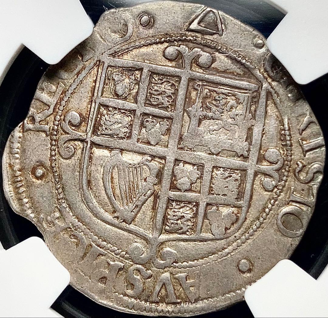 【NGC AU58】イングランド チャールズ1世 シリング ハンマード 銀貨