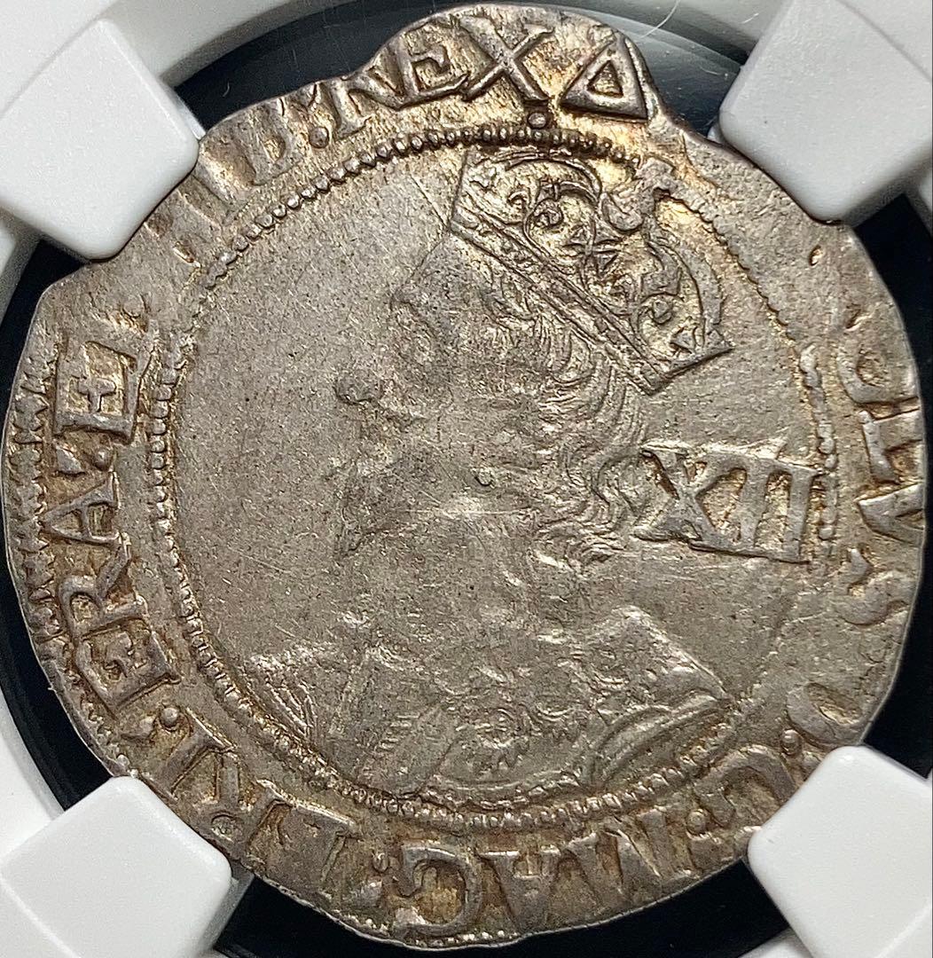 【NGC AU58】イングランド チャールズ1世 シリング ハンマード 銀貨