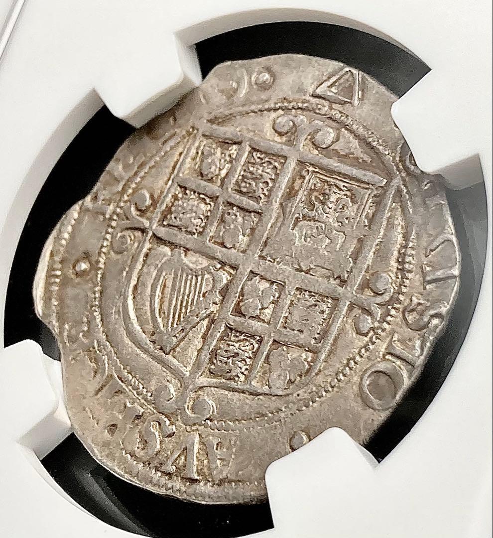 【NGC AU58】イングランド チャールズ1世 シリング ハンマード 銀貨