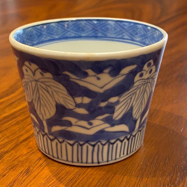 蕎麦猪口　古伊万里　藍染付