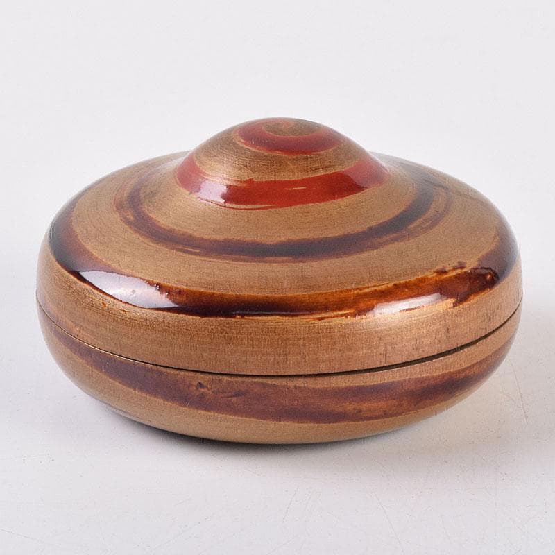 茶道具　宗元　竹根　香合　袱紗付　共箱　V　R9027