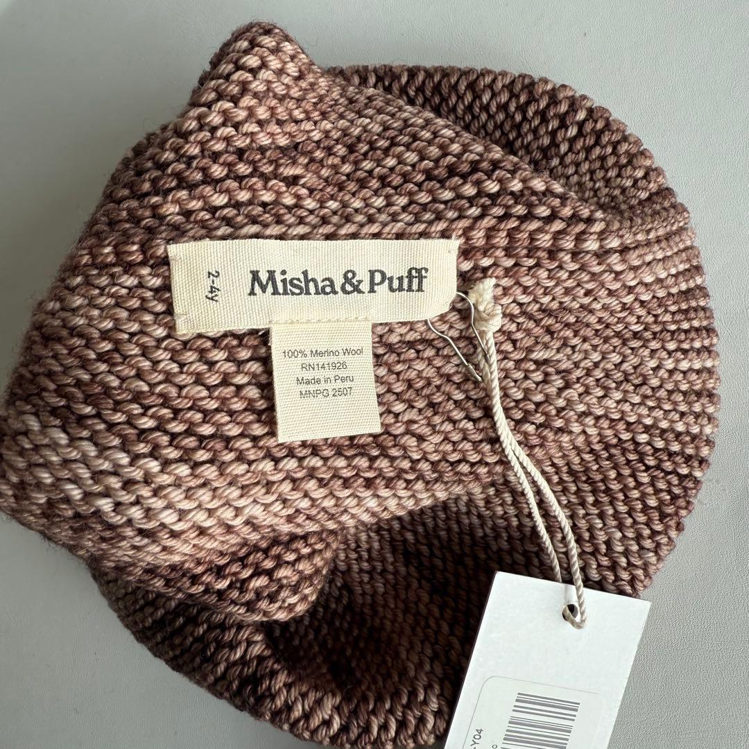 新品未使用Misha&Puff garter hat Affogato 2-4y