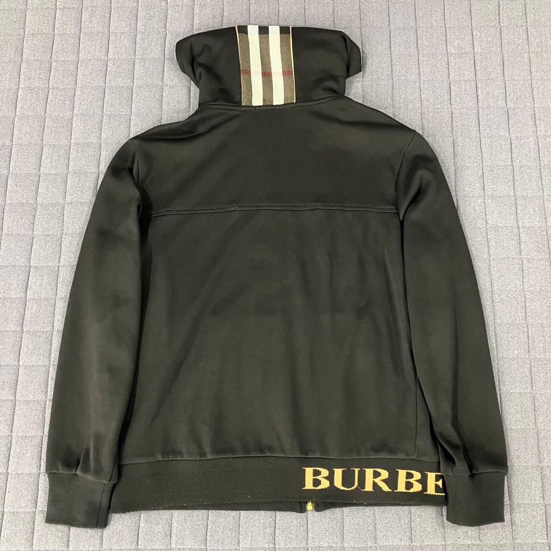 BURBERRY パーカー ファスナー フード付き ノバチェック ブラック