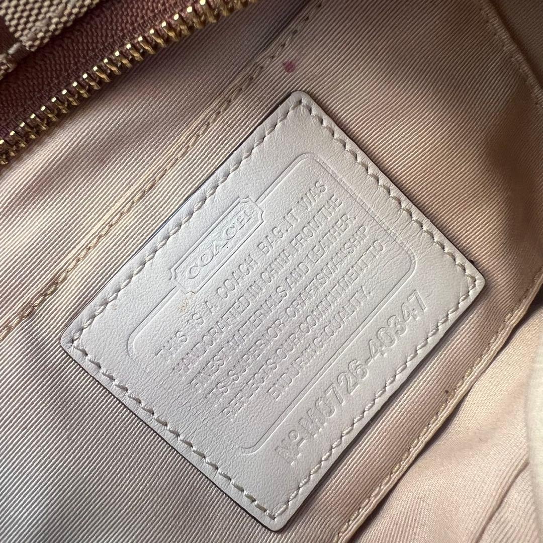 バッグ Coach accessory pouch bag Signature stud