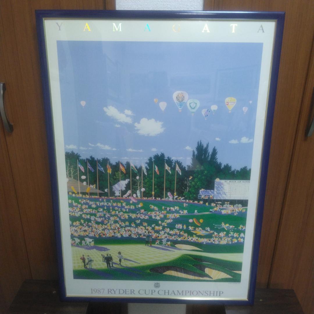 ヒロ・ヤマガタ　ライダーカップチャンピオンシップ　中古　大判額装アートポスター