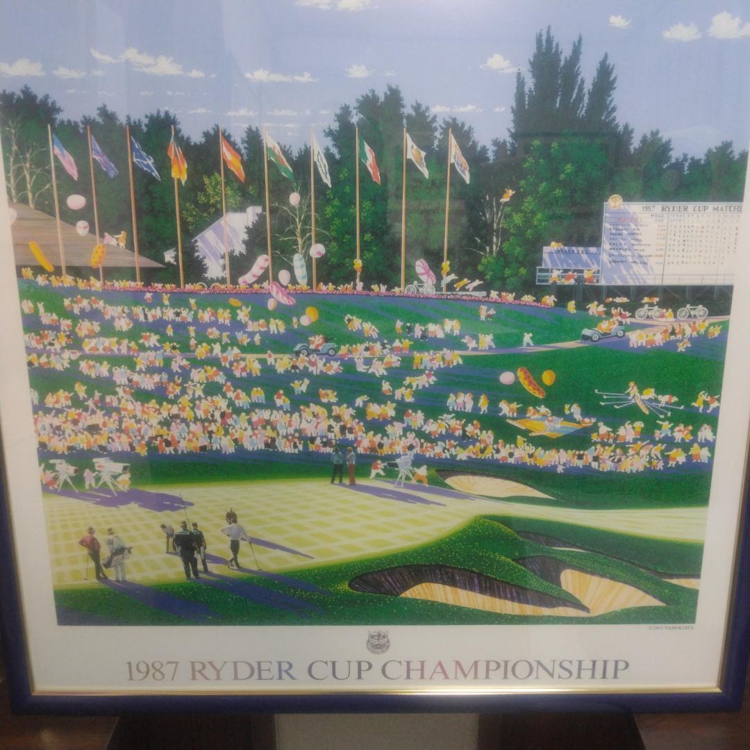 ヒロ・ヤマガタ　ライダーカップチャンピオンシップ　中古　大判額装アートポスター