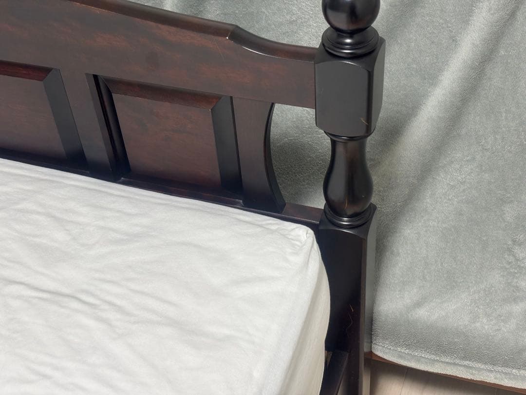 北海道民芸家具 和モダン シングルベッド 樺無垢材