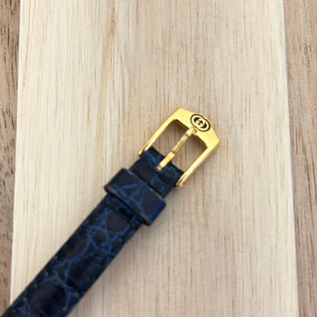 【美品】GUCCI グッチ シェリーライン ブルー オールド 腕時計