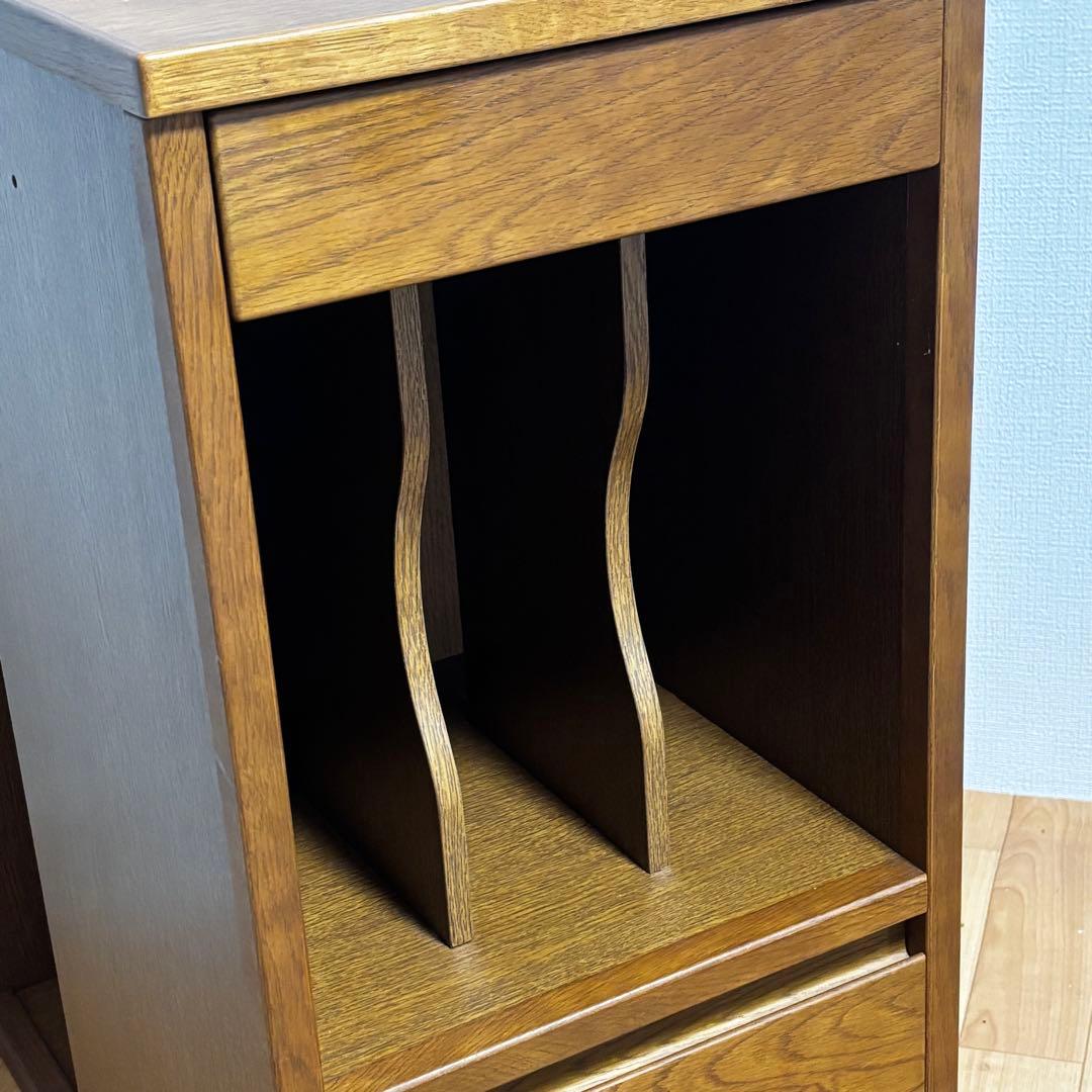 浜本工芸 電話台 木製電話台・ファックス台 引き出し付　本棚　マガジンラック