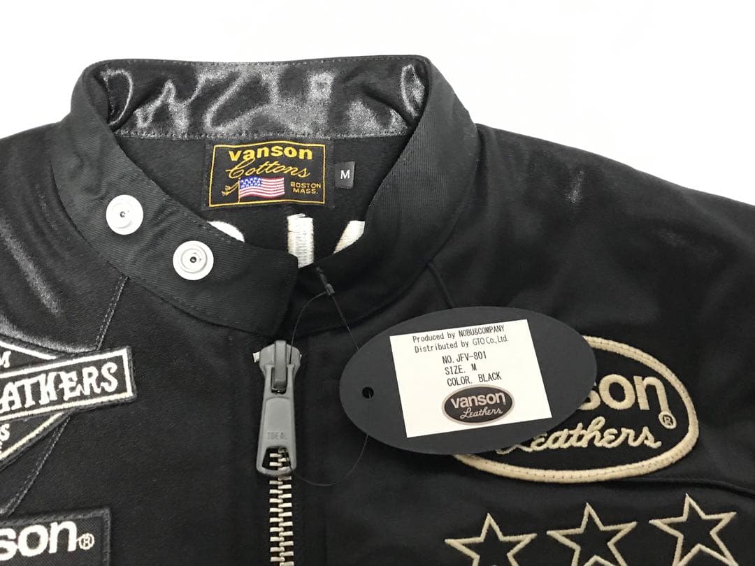 【ほぼ未使用】VANSON ライダース ワンスター JFV-801-BLACK