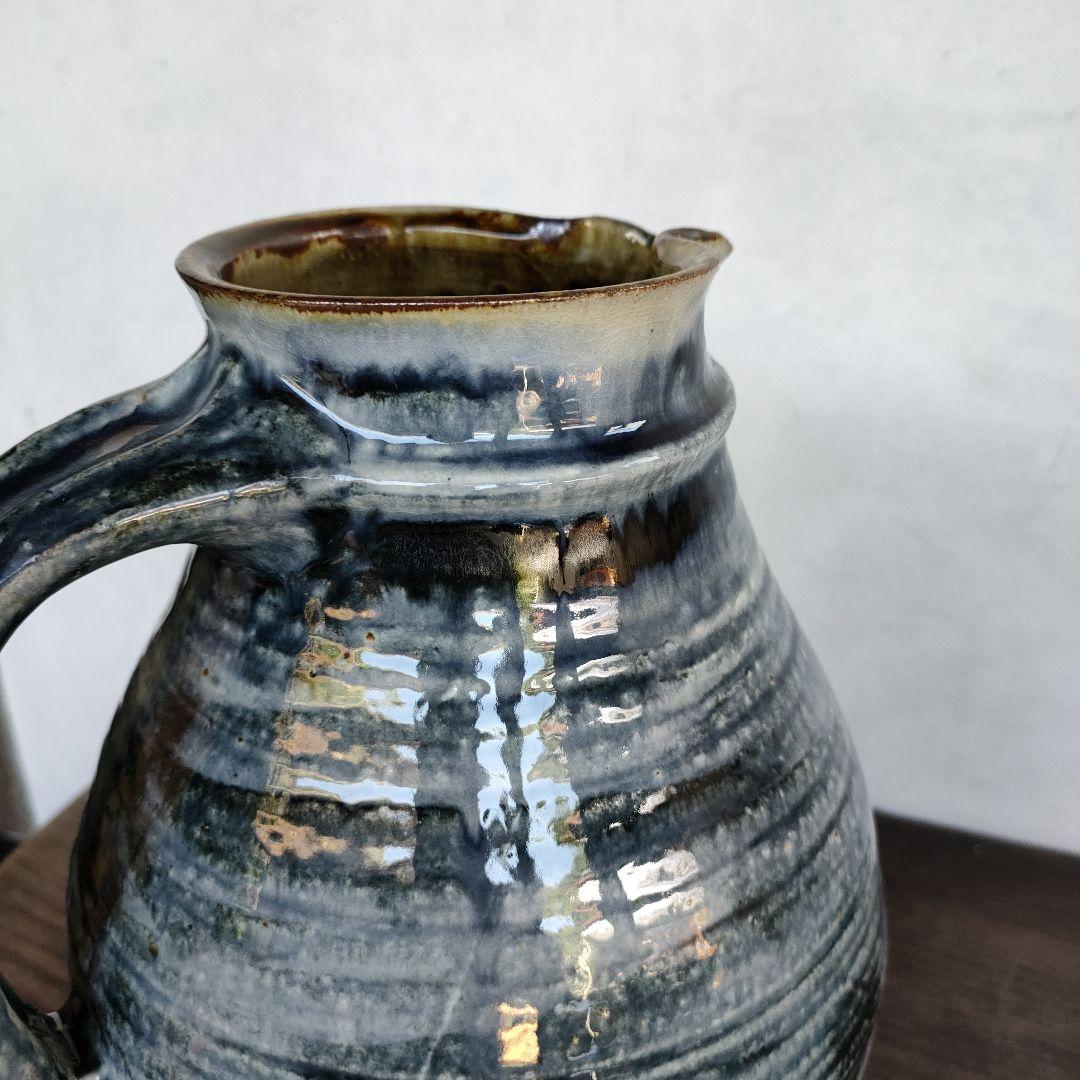 平山元康 共箱あり 水差しピッチャー高さ30cm未使用に近い陶器陶芸民藝花器花瓶