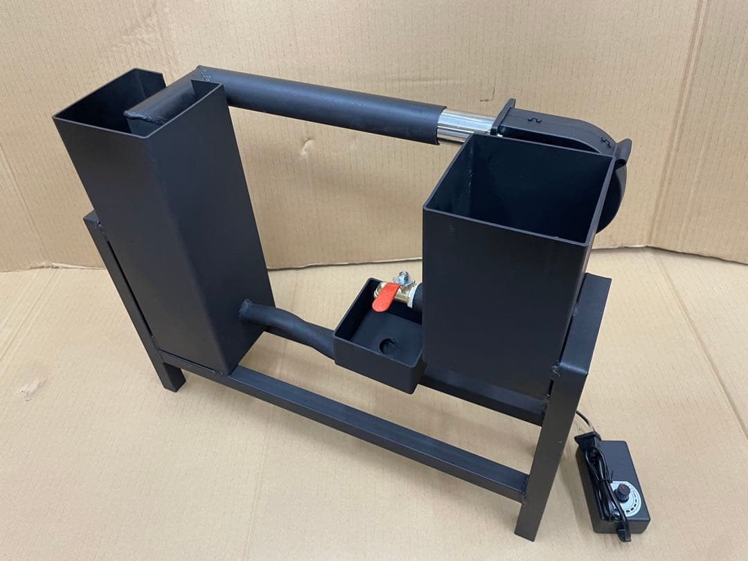 廃油ストーブ　送風機と五徳付き