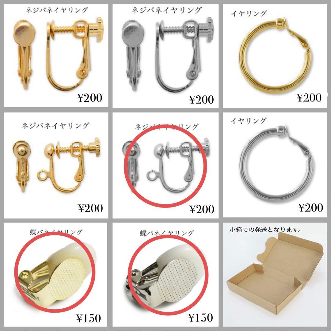 りんか様 リクエスト 6点 まとめ商品（蝶バネイヤリング・ネジバネイヤリング）
