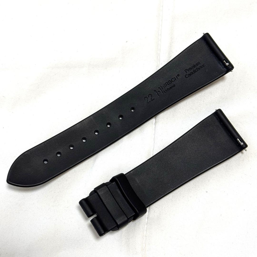 y*s様 HIRSCH 天然ゴム ベルト 22mm ヒルシュ バックル付