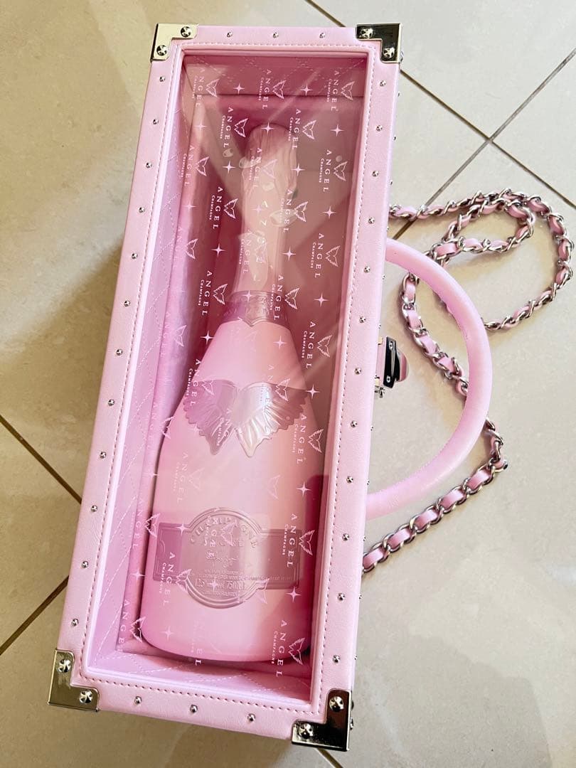 エンジェルシャンパン ドゥミセックロゼ BOX付　レザータイプ　750ml