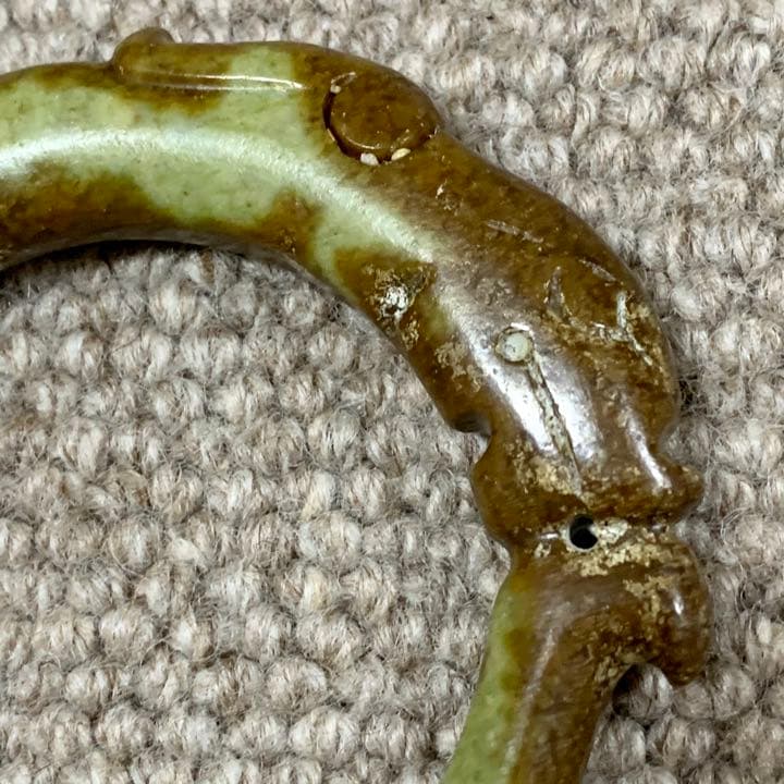 高古玉 紅山文化　ブレスレット？　竜の彫刻　時代物　アンティーク