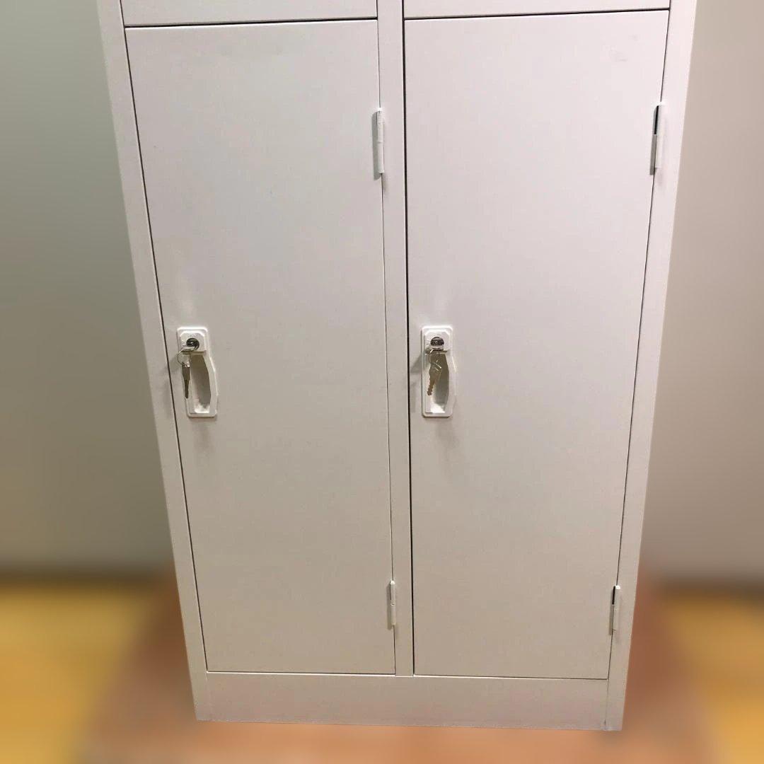 送料無料 生興 スチールロッカー 4人用 AKL-W4S 白 251127
