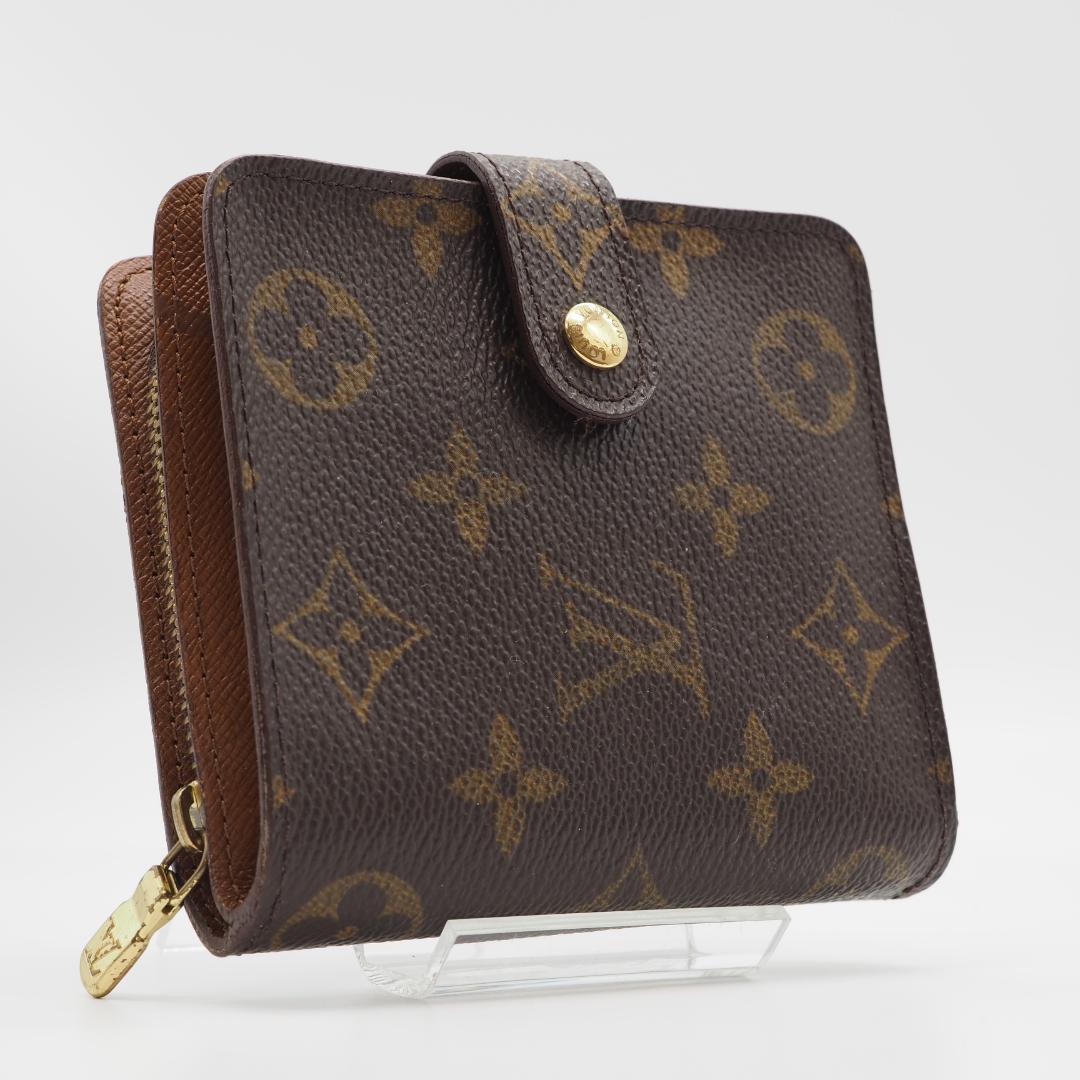 ルイヴィトン モノグラム コンパクトジップ 二つ折り財布