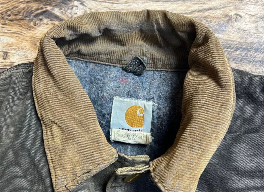 な*き様 【USA製 90s】Carhartt ダックチョアコート ブランケット
