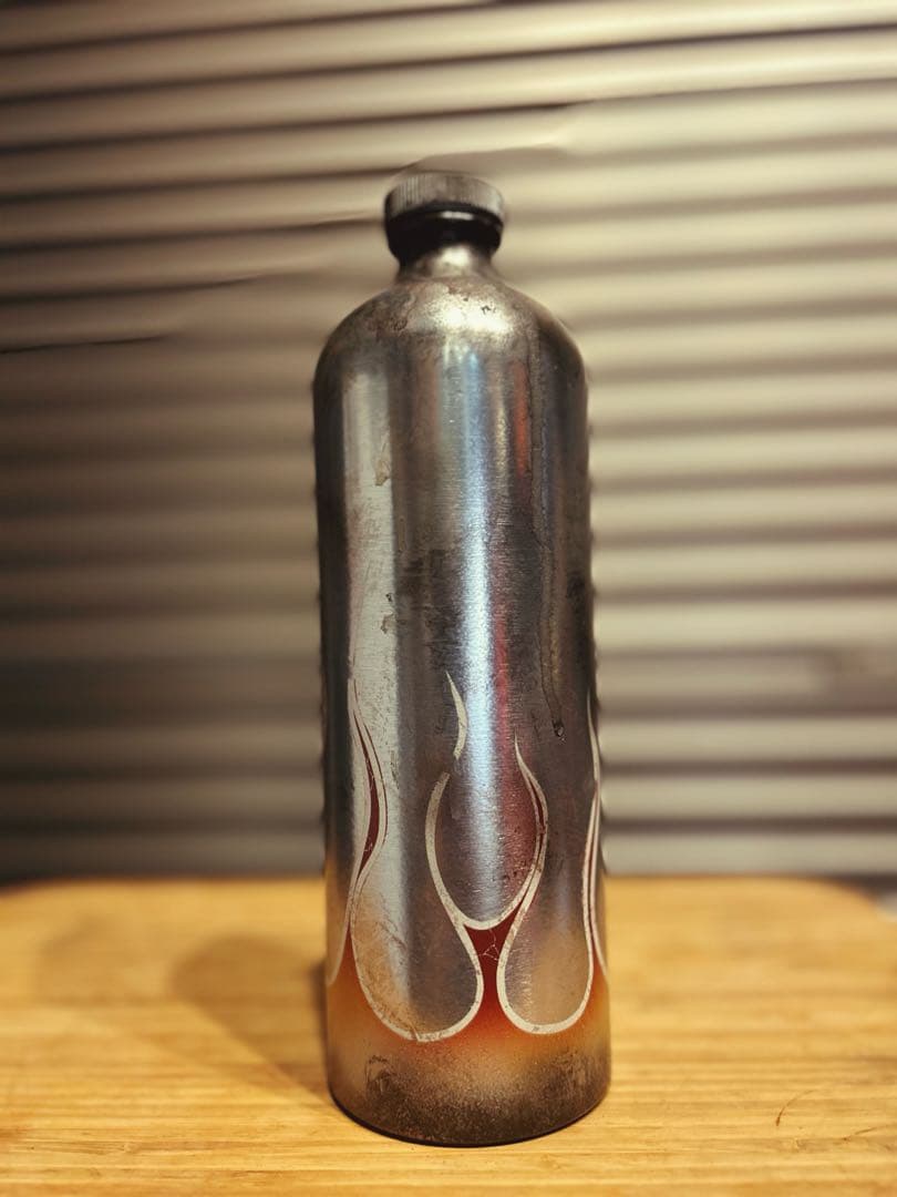 携行缶　1ℓ 新品　エイジング加工品　ヴィンテージ　メッキ調　フレイムス