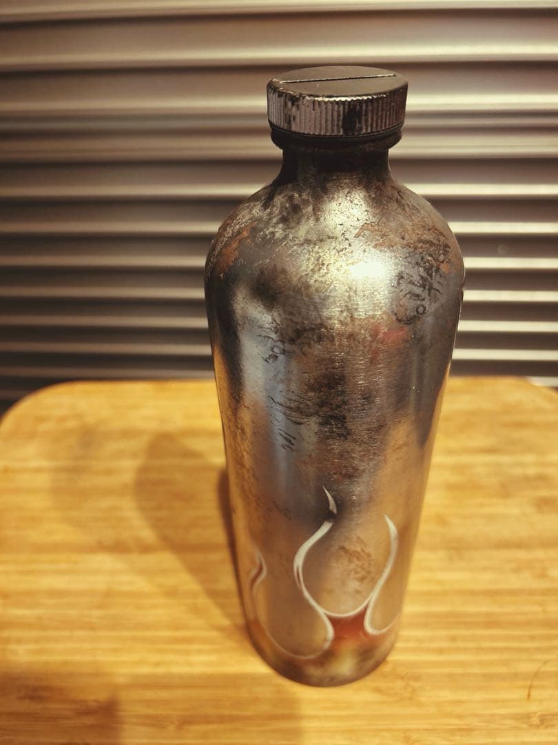 携行缶　1ℓ 新品　エイジング加工品　ヴィンテージ　メッキ調　フレイムス