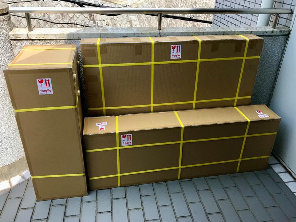 組み立て式 立礼棚（有圓卓）段ボールタイプ　炉/風炉畳2種付属、茶会イベント等に