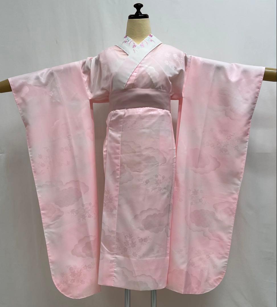 振り袖　フルセット　長襦袢　金彩加工　刺繍入り　成人式　全通長尺袋帯　608