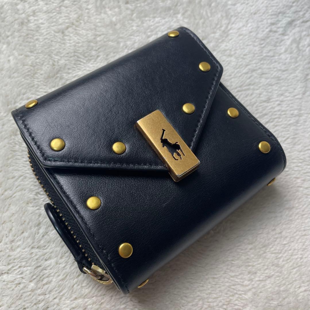 a*3様 ポロラルフローレン Polo ID ポロスタッズ 三つ折り財布