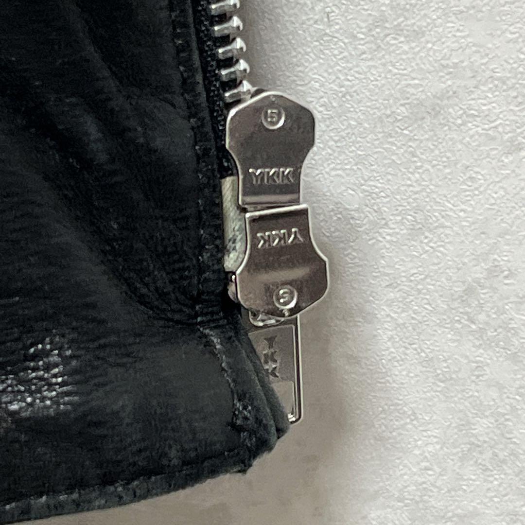 美品『グラム』シングルライダースレザージャケット 羊革 ベルト ダブルジップ 黒