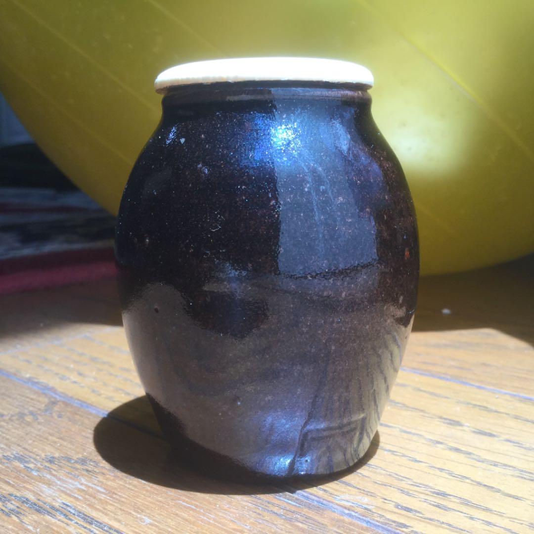 茶道具 陶器の棗 巾着付き