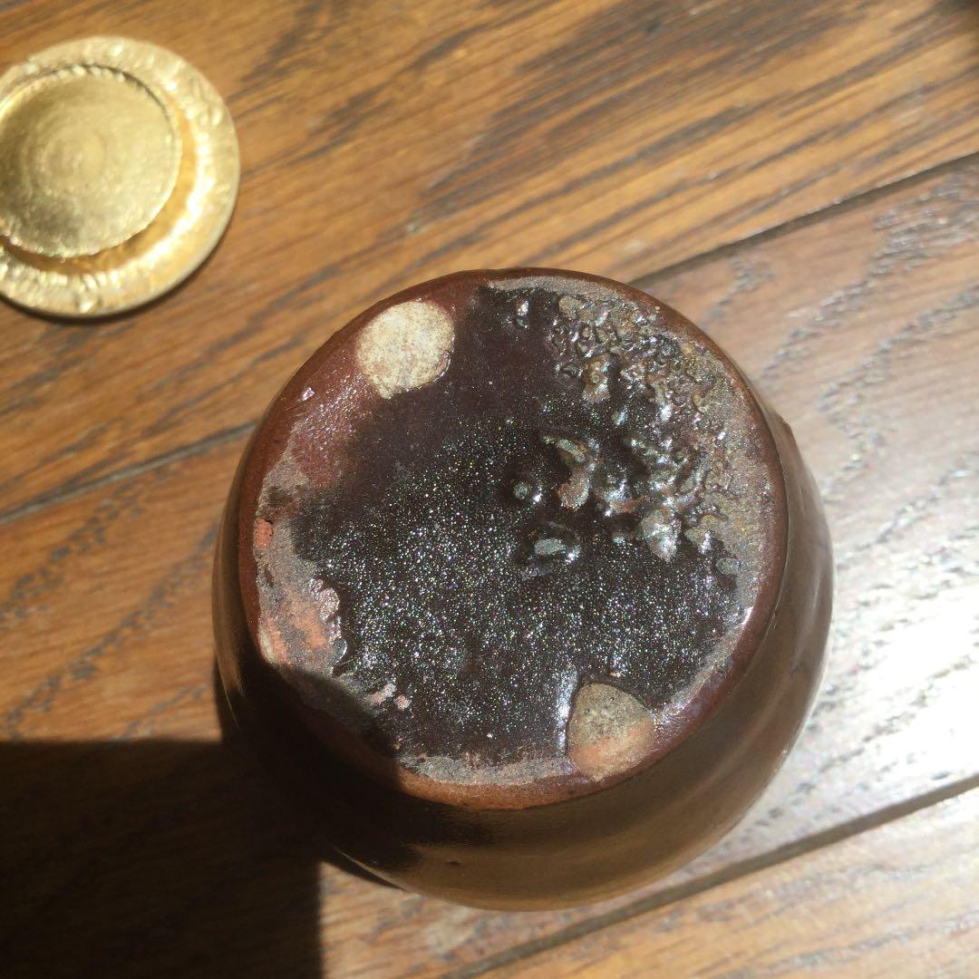 茶道具 陶器の棗 巾着付き
