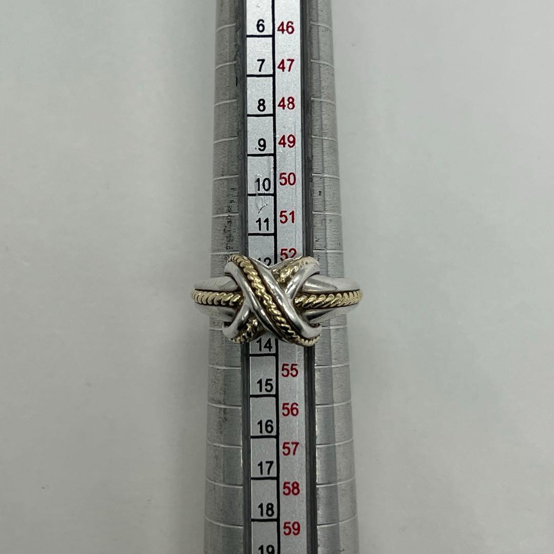 ティファニー TIFFANY&CO シグネチャークロス リング 13号 コンビ