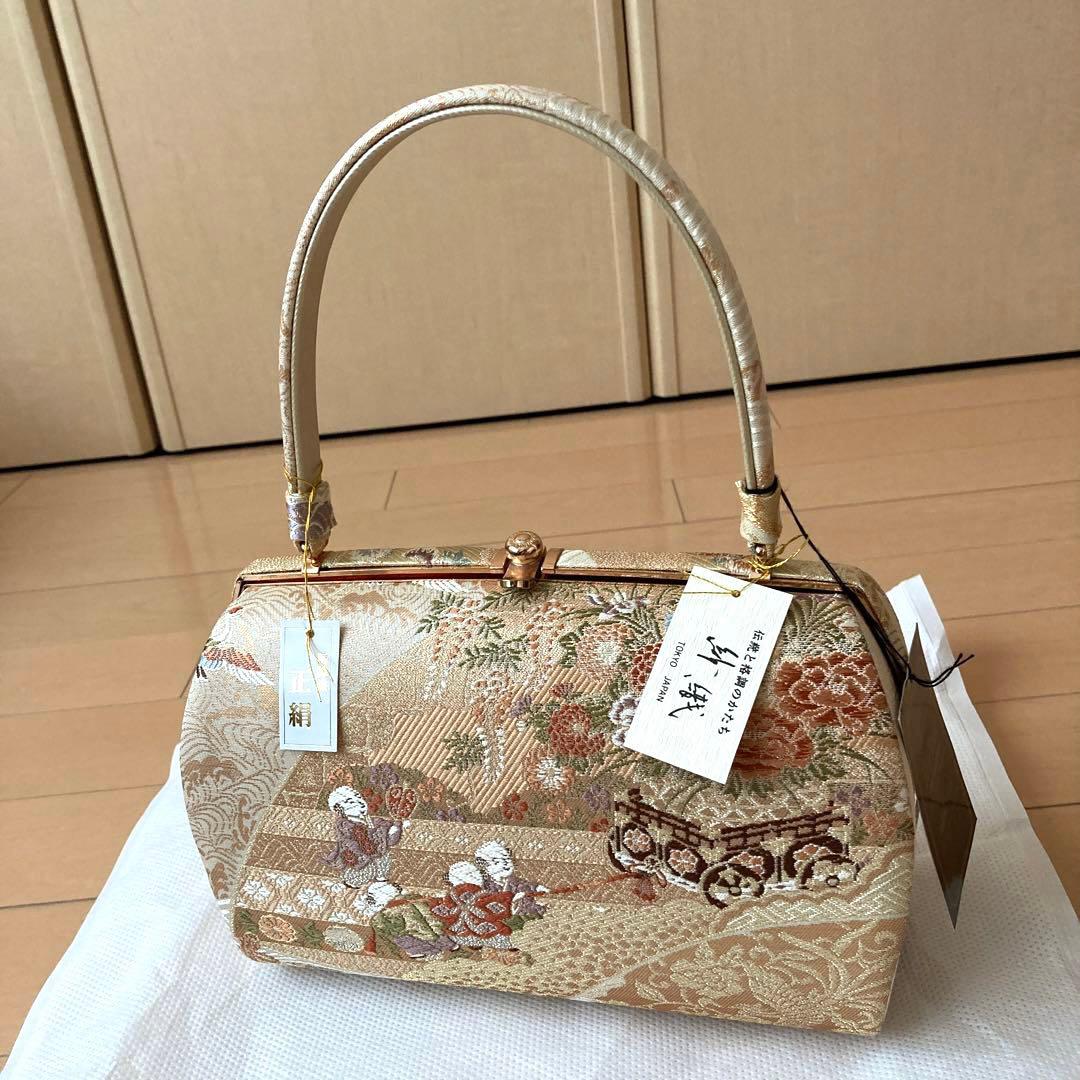 沙織 正絹西陣織 高級草履バック セット 日本製 Mサイズ