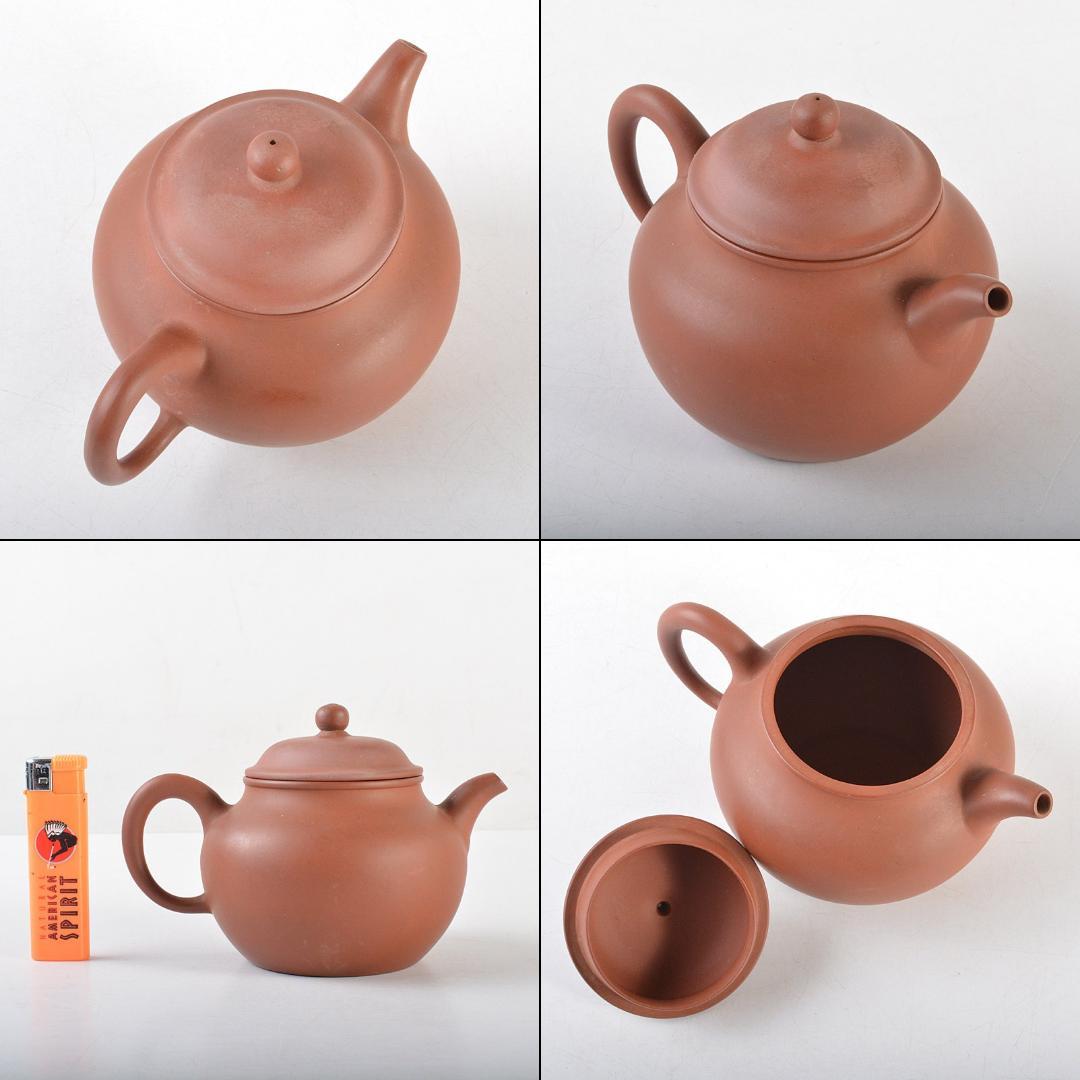 中国　紫砂　朱泥　急須　茶壷　在銘　V　R5672