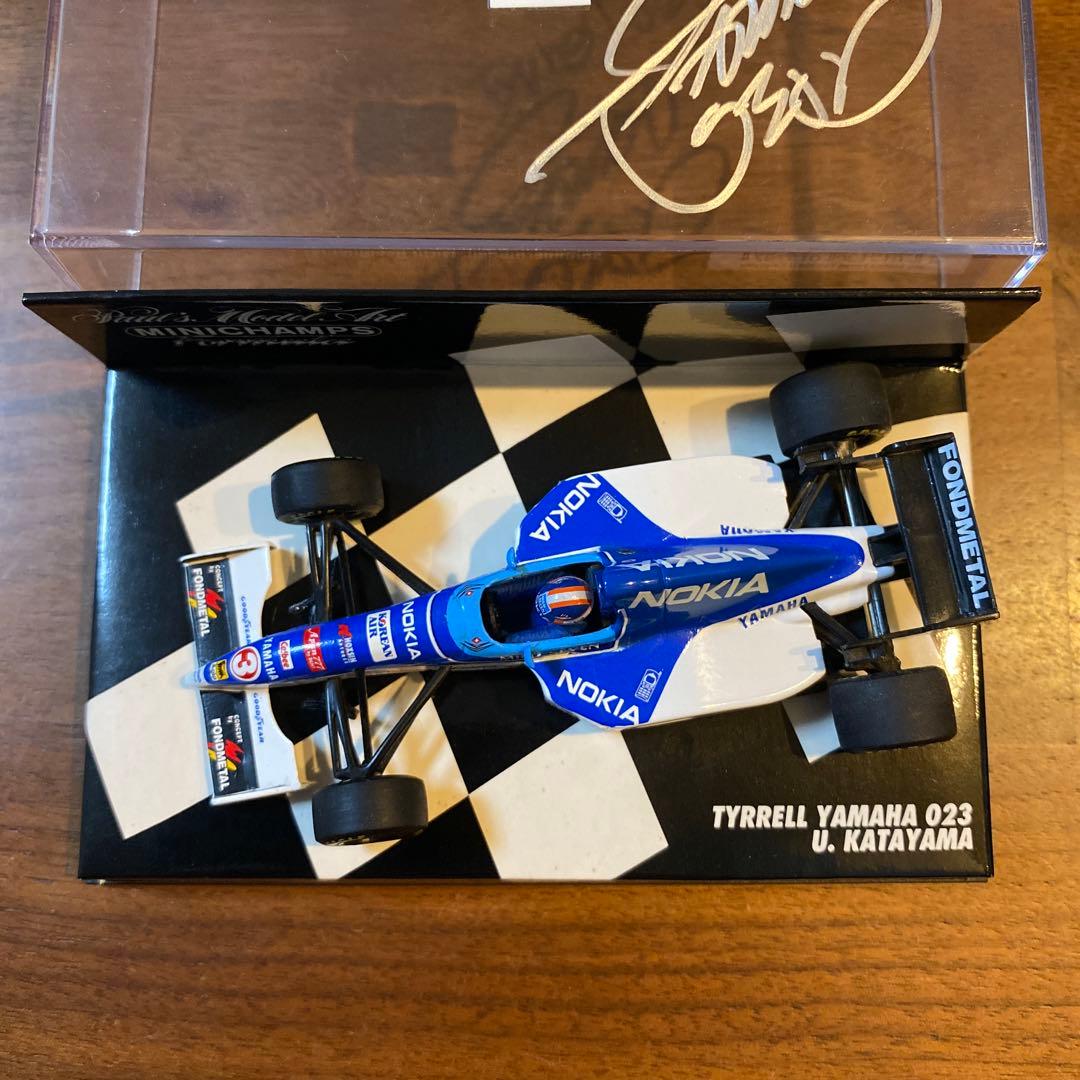 【直筆サイン入り】片山右京 ティレル ヤマハ023 ／ ミニチャンプス F1