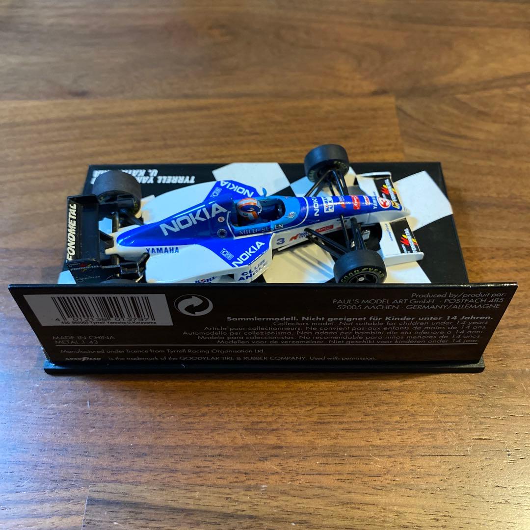 【直筆サイン入り】片山右京 ティレル ヤマハ023 ／ ミニチャンプス F1