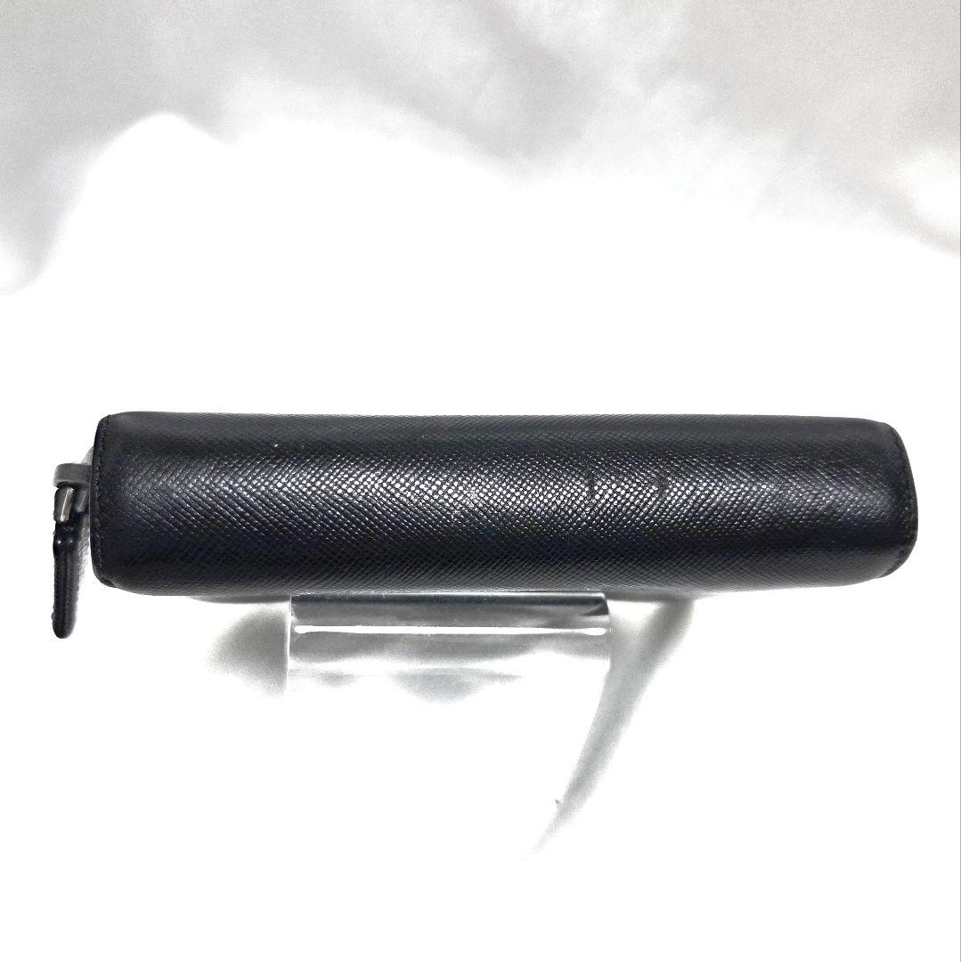 0時まで PRADA 二つ折り財布 三角ロゴ サフィアーノレザー ブラック