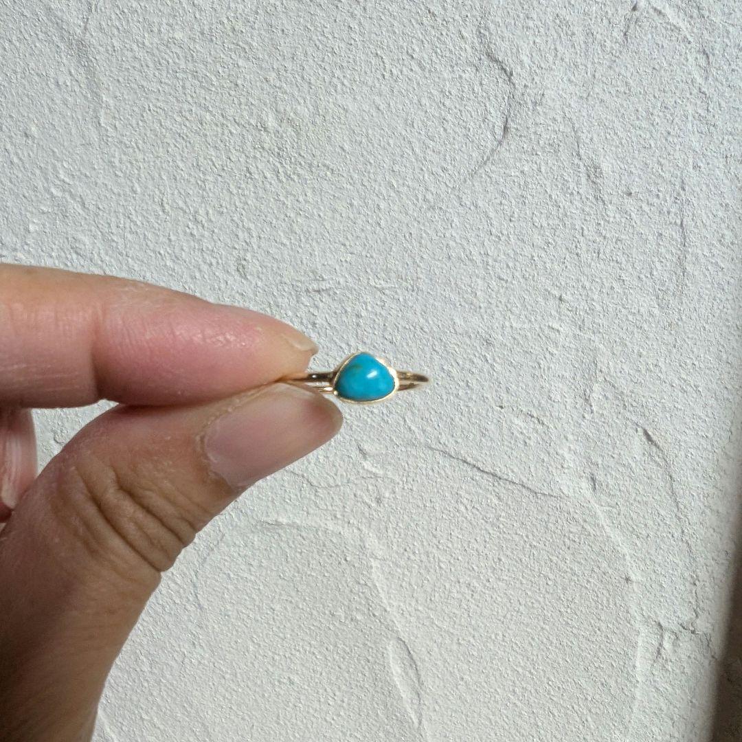 t*y様 ageteアガット　ターコイズリング　7号 K10 10金