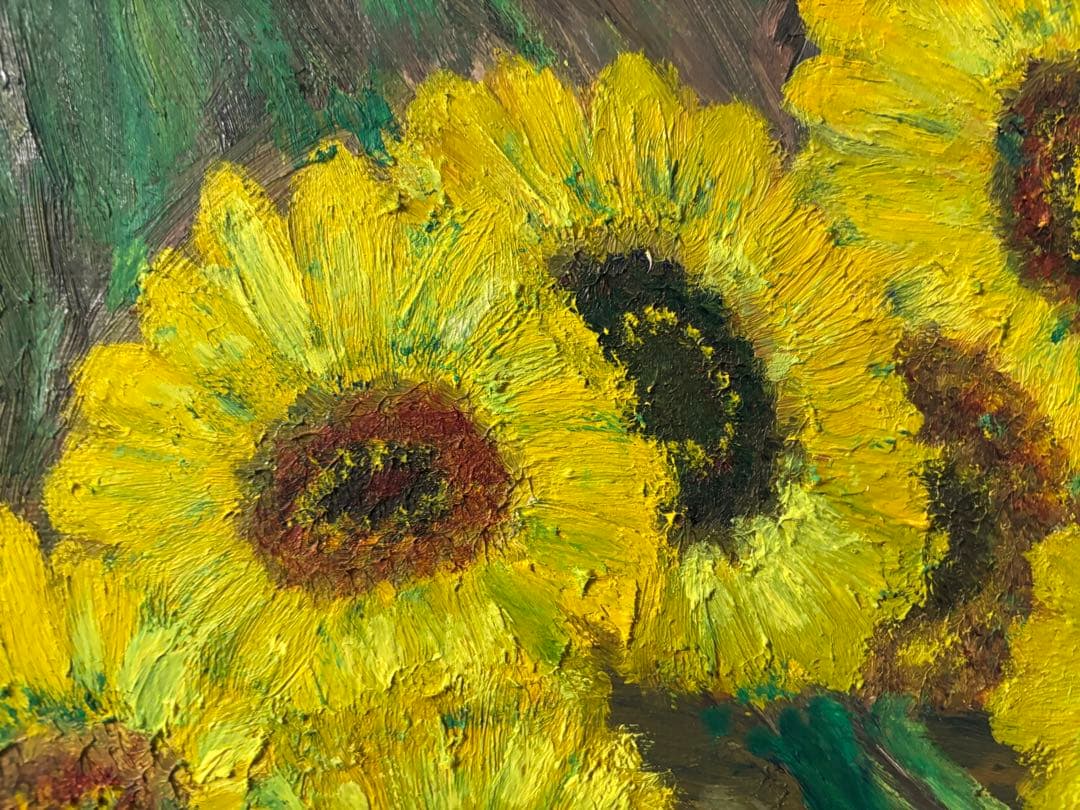 ひまわりと麦わら帽子