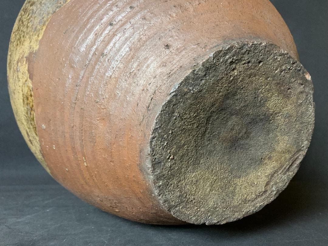 古丹波 自然釉 四耳 茶壷 桃山～江戸前期 739