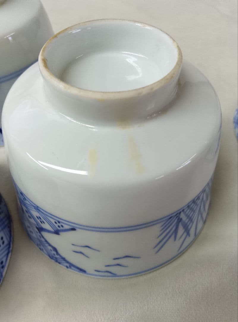 寉峰　蓋付飯椀　5客　茶碗蒸し器　7客 小丼　骨董品　時代物　小鉢　和食器