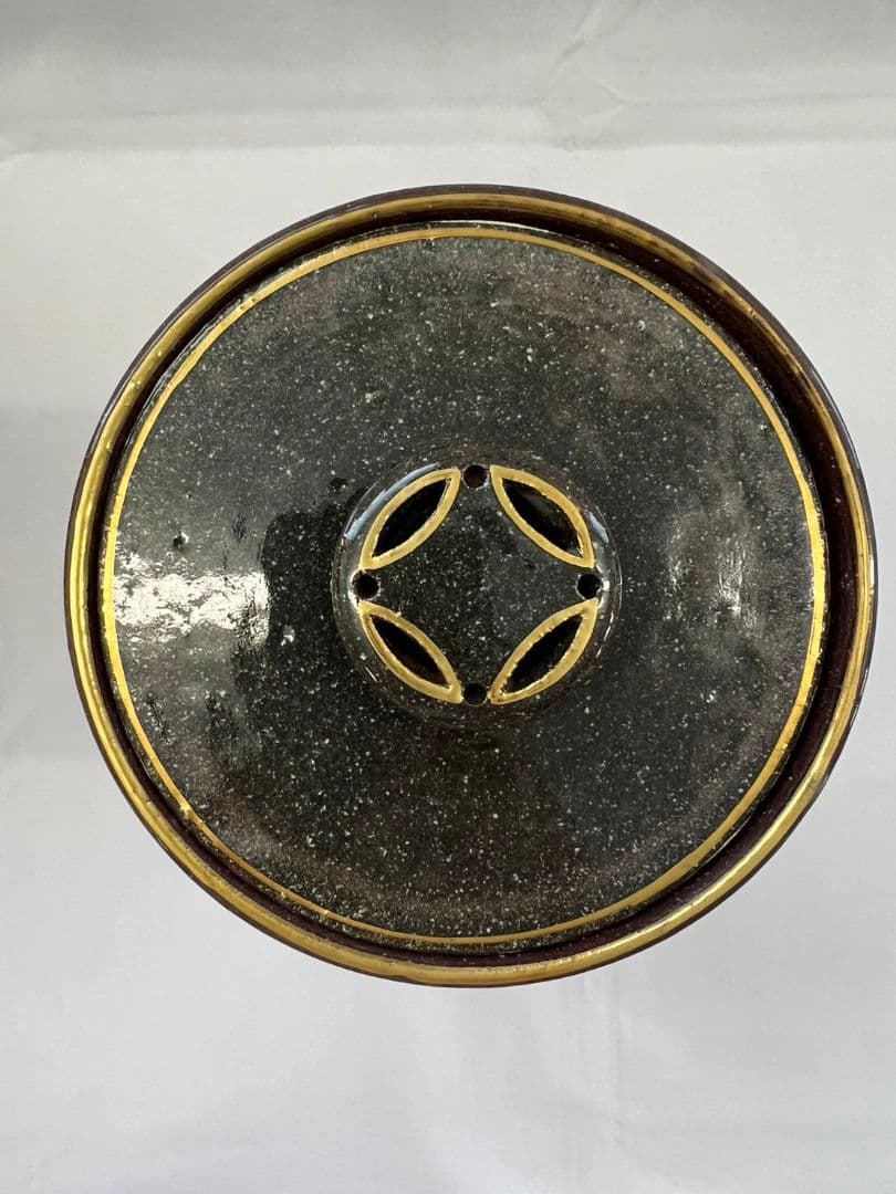 赫土地銹釉尾花画 水指 清閑寺窯 杉田祥平