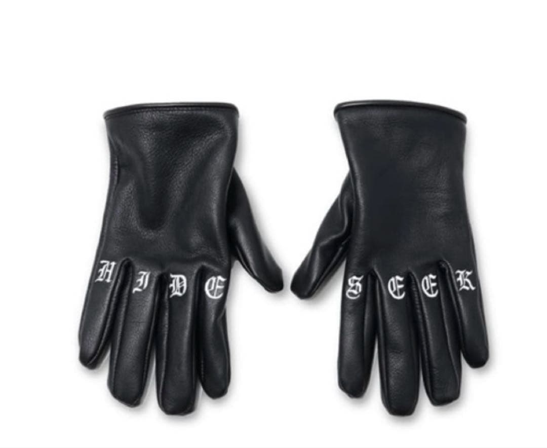 Hide and Seek Leather Glovesレザーグローブ 黒L