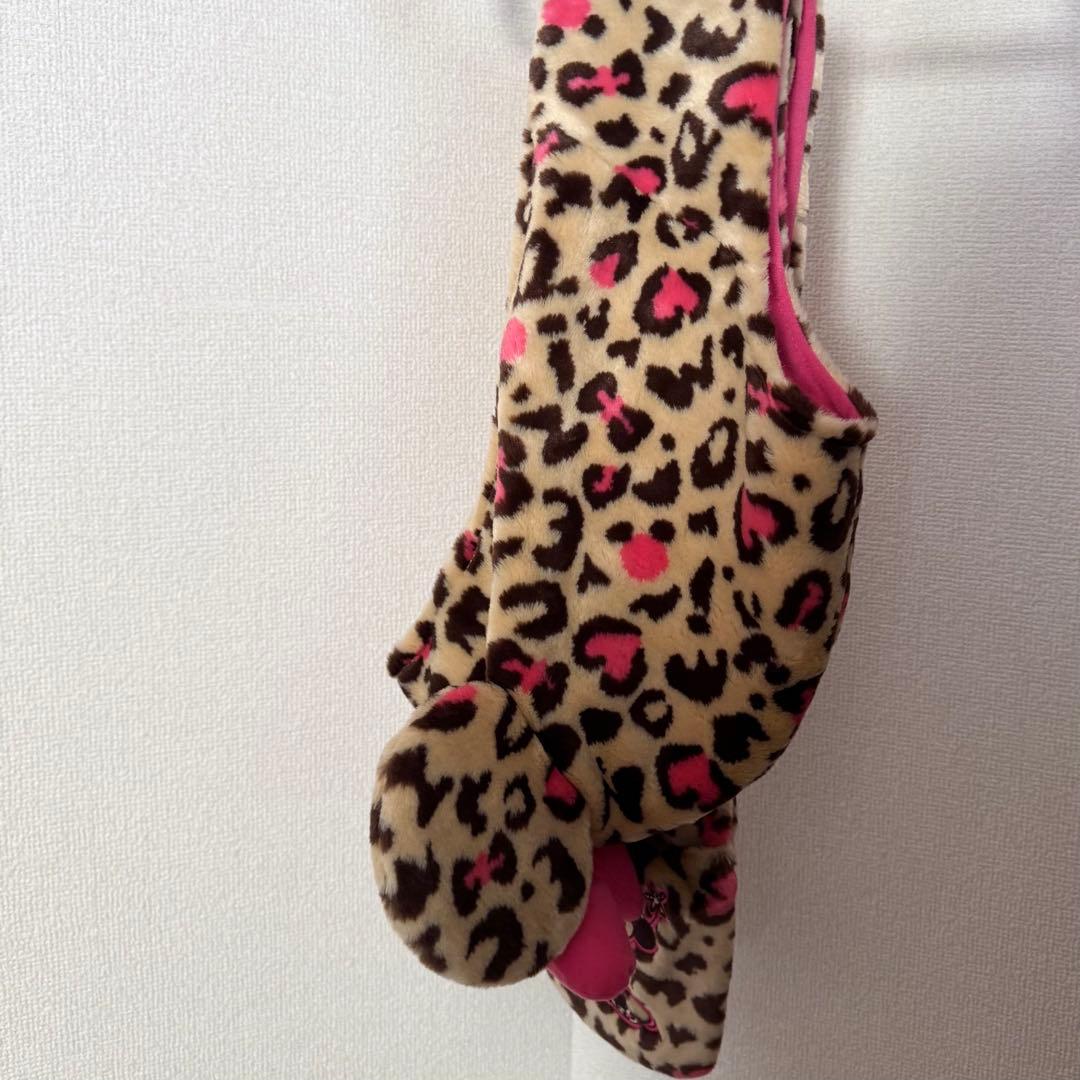 東京ディズニーリゾート ミニー ヒョウ柄 ファンキャップマフラー