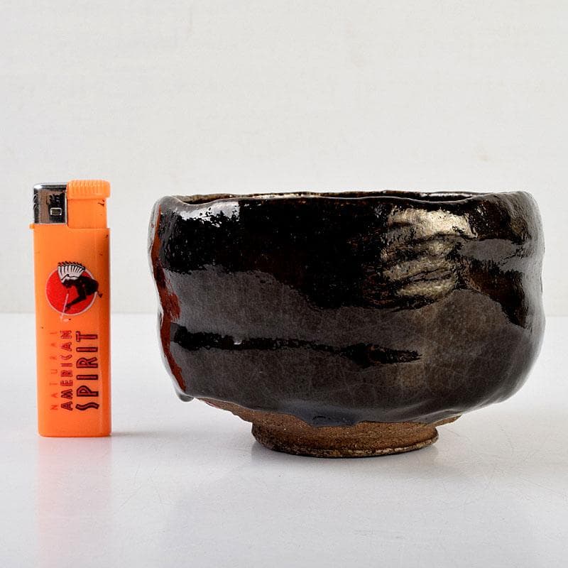 茶道具　大徳寺宙宝和尚在判　黒楽茶碗　時代箱　V　9264